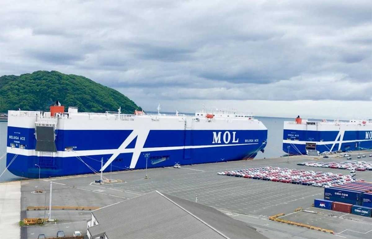 Quatre nouveaux porte-voitures au GNL pour MOL