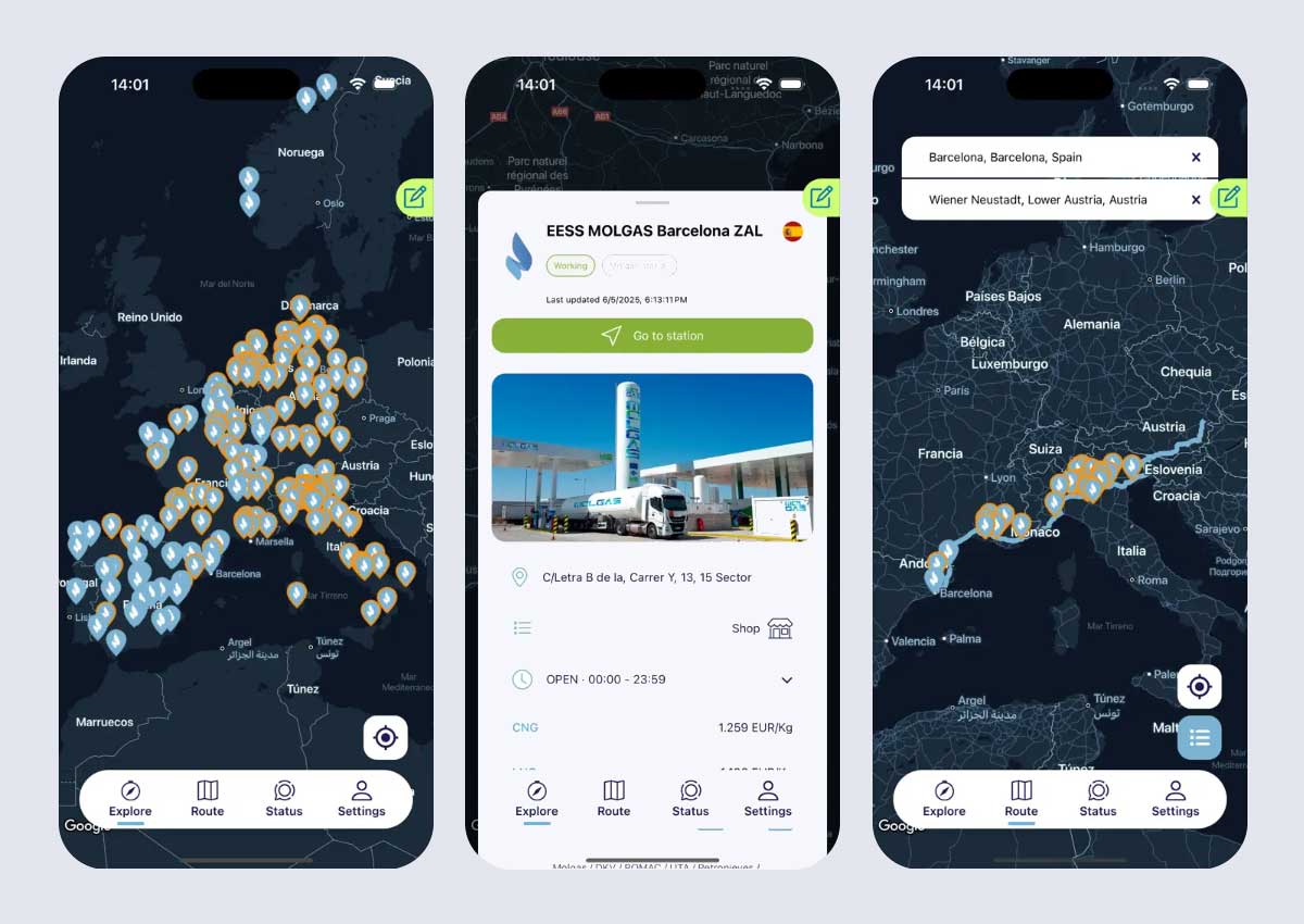 Molgas lance une application pour simplifier l'avitaillement en GNL et GNC en Europe