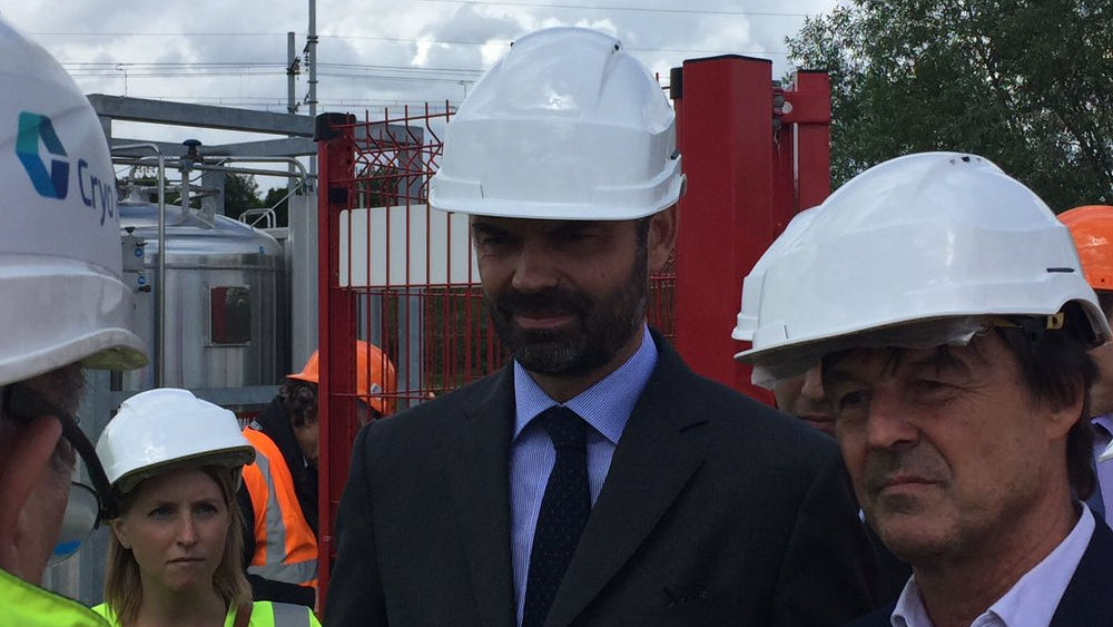 Nicolas Hulot choisit le biogaz et bioGNVAL pour sa première visite officielle