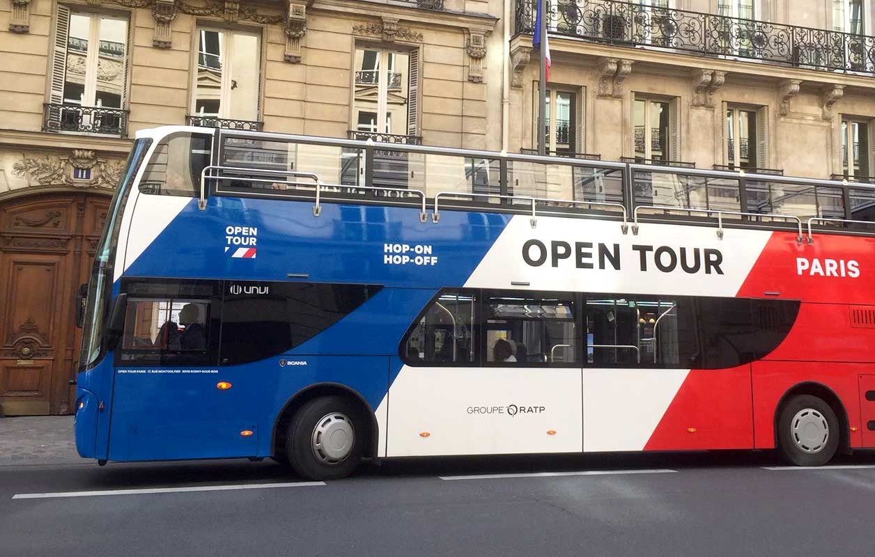 bus touristique paris open tour