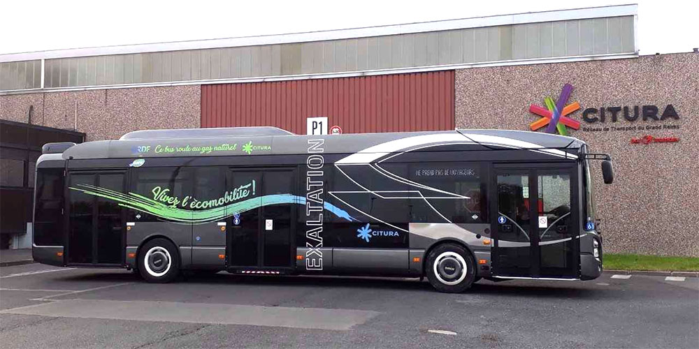 Reims : le bus GNV en test sur le réseau Citura avec GRDF