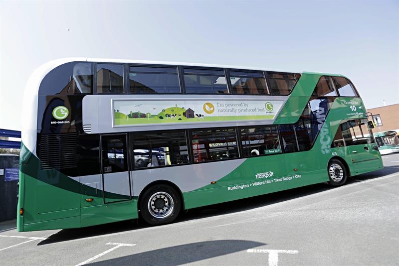 Objectif 120 bus au biogaz pour Nottingham d'ici 2020
