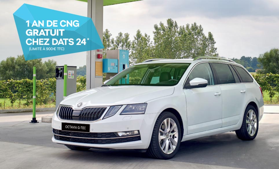 Belgique : DATS 24 offre un an de carburant pour l'acquisition d'une Skoda Octavia GNC