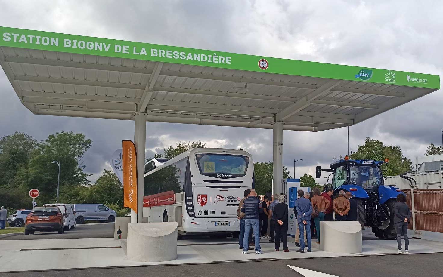 Dans les Deux-Sèvres, Séolis Mobilités inaugure une nouvelle station bioGNV