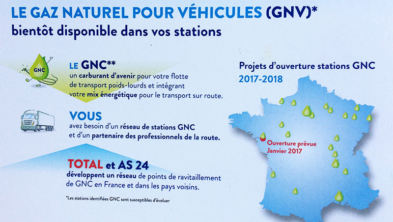 AS 24 et Total annoncent l'ouverture de trois nouvelles stations GNV en France en 2017