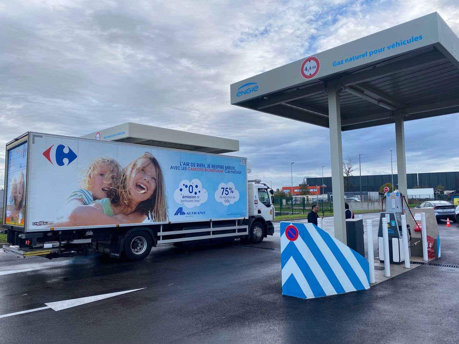 Grand-Est : une nouvelle station bioGNV pour Carrefour