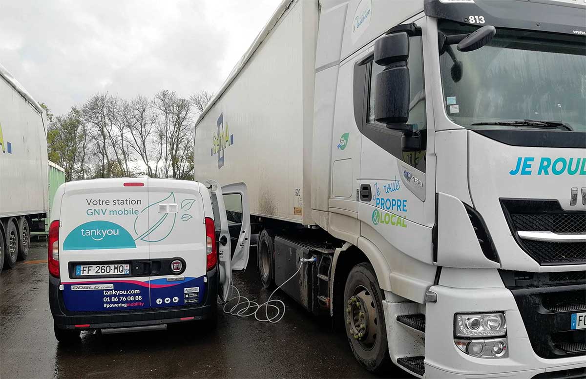 Camions et bus GNV : TankYou associé à des tests d'autonomie réelle