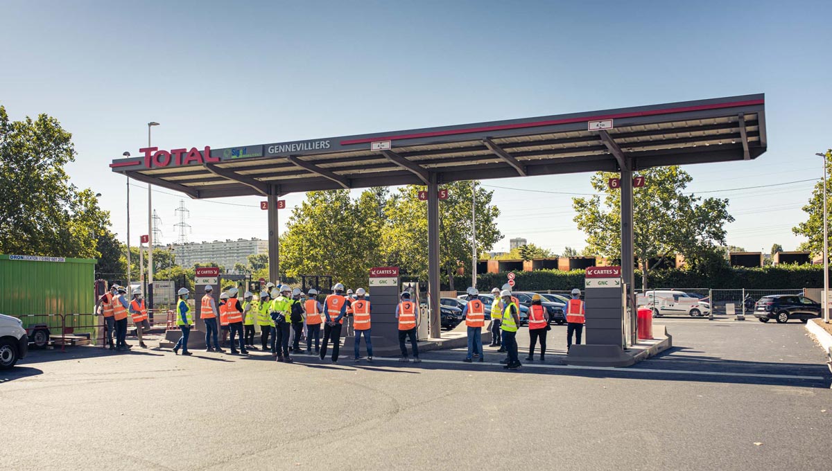 Total et le SIGEIF ouvrent une nouvelle station GNV à Gennevilliers