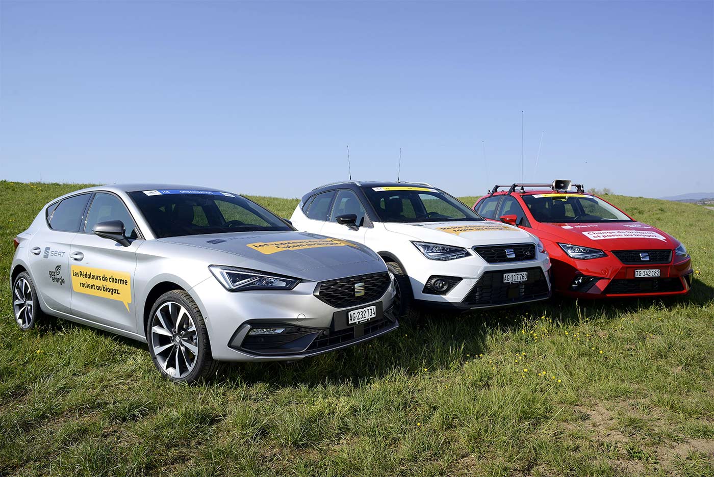 Les voitures GNV de Seat s'invitent au Tour de Romandie