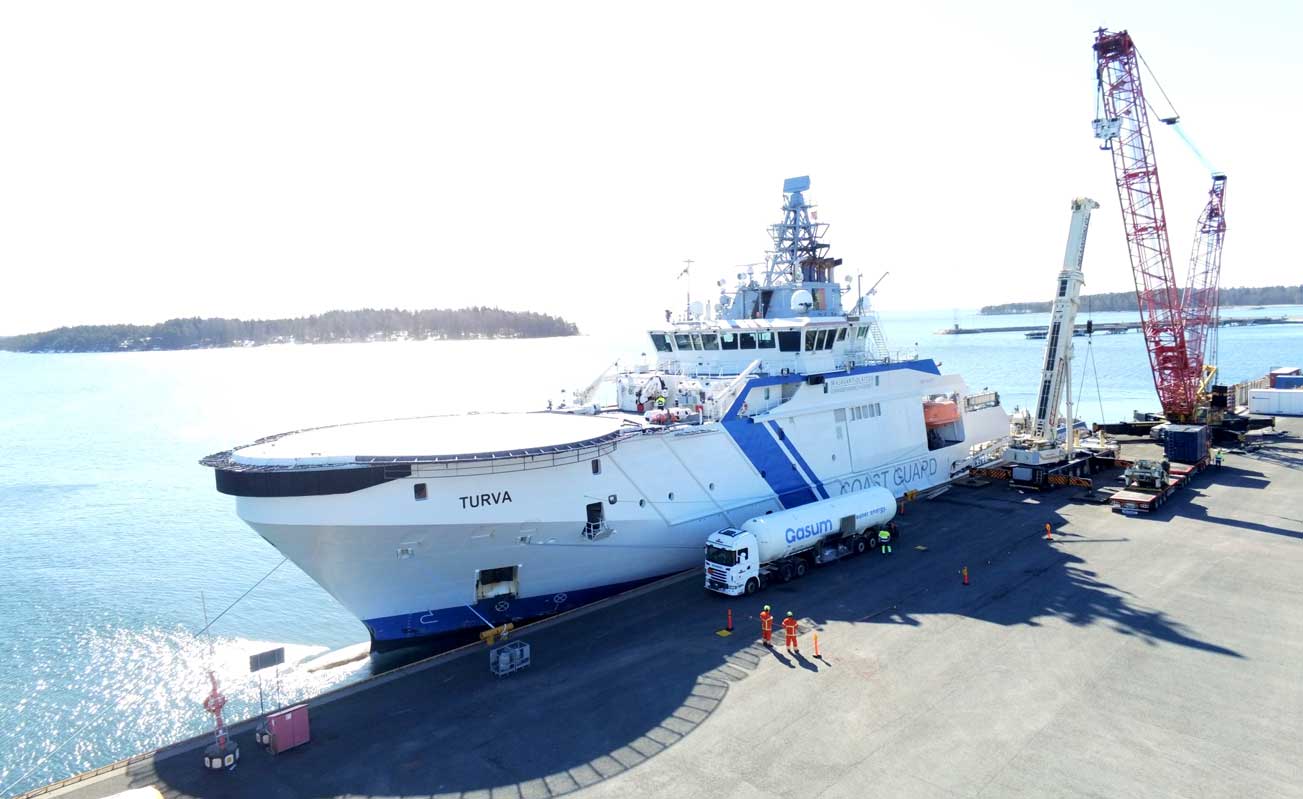 Ce navire des garde-côtes finlandais teste le bioGNL