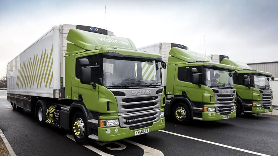 Angleterre : des camions au biométhane pour les supermarchés Waitrose